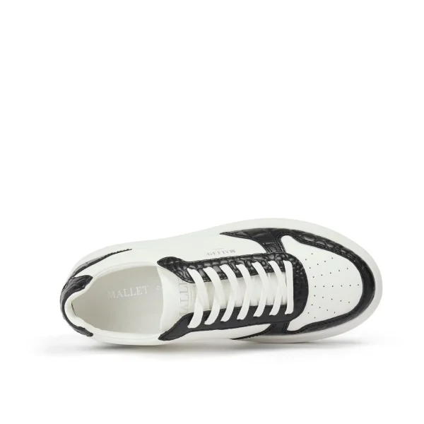 Best Mallet Hoxton Womens 2.0 White Black Croc
